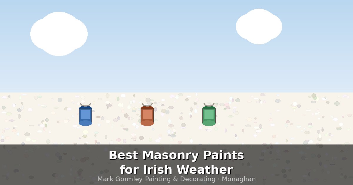 Exterior masonry wall being painted in Co Monaghan Ireland, professional painter