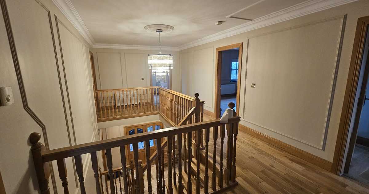 Professional painter working through a full house repaint in Carrickmacross Monaghan