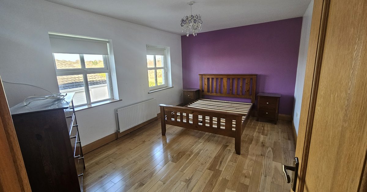 Two colour half and half wall painting in a home in Co Monaghan Ireland